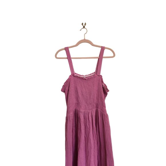 NWT Raviya Pink Cotton Maxi Dress Cover-up 100% Cotton 1X - Picture 3 of 8